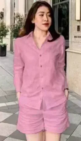 Women Casual Outfit Cotton Linen