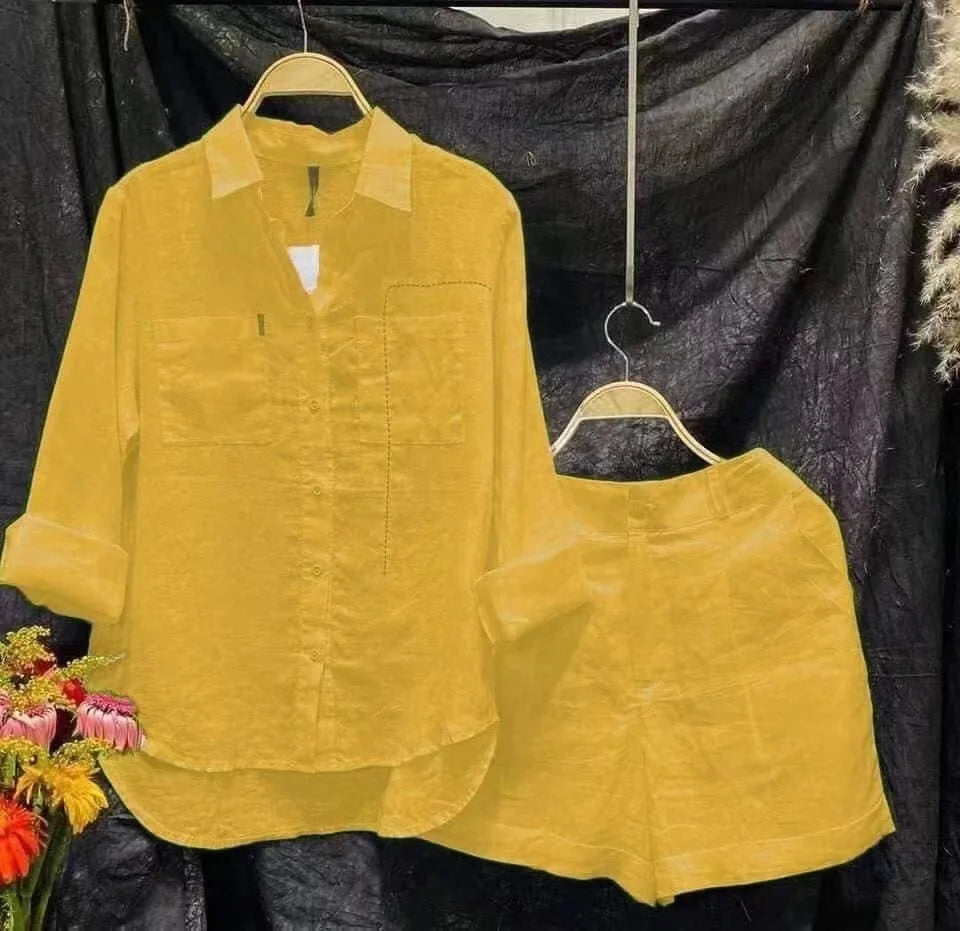 Women Casual Outfit Cotton Linen