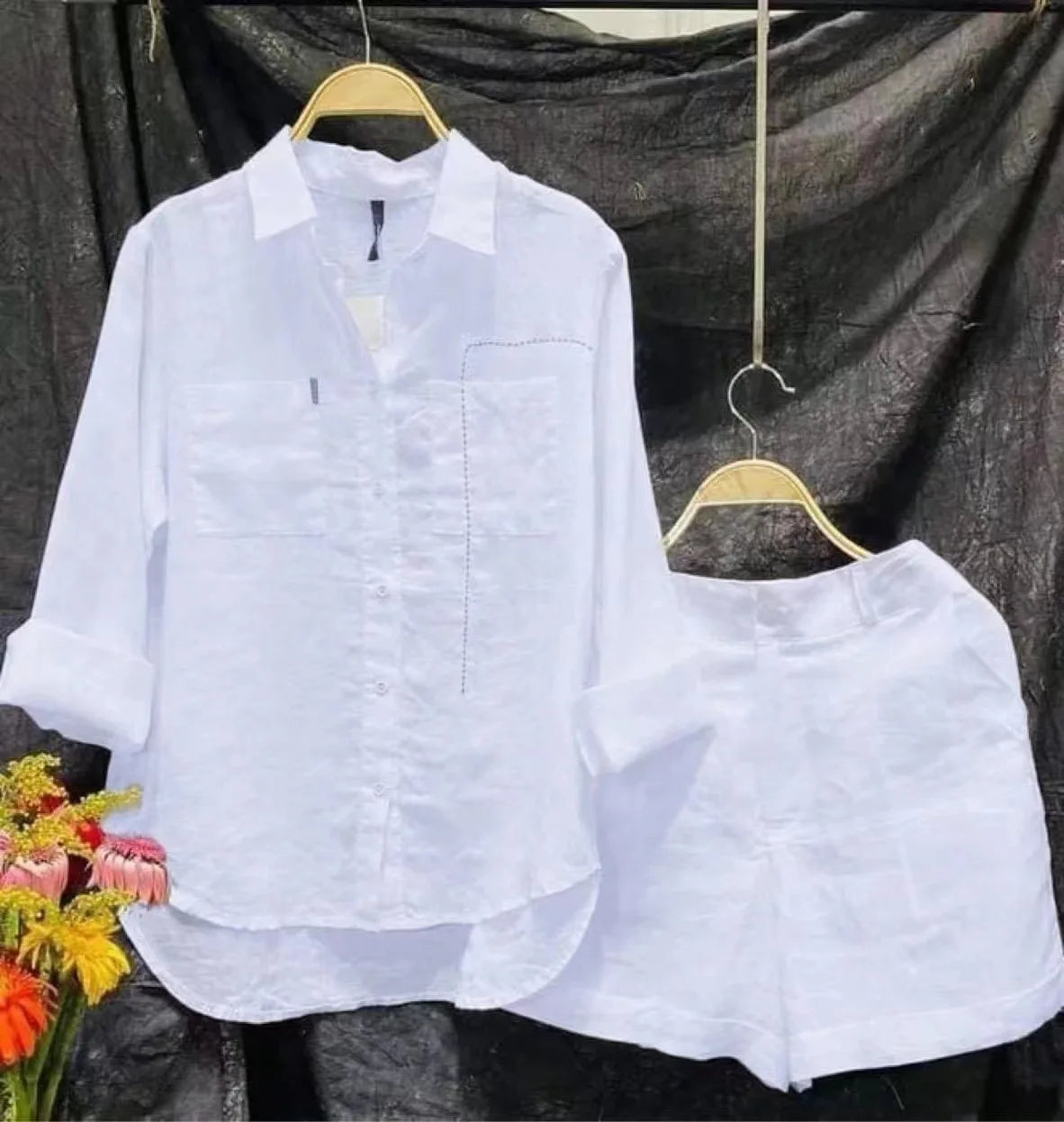 Women Casual Outfit Cotton Linen