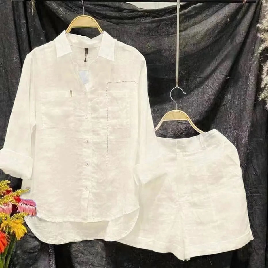 Women Casual Outfit Cotton Linen
