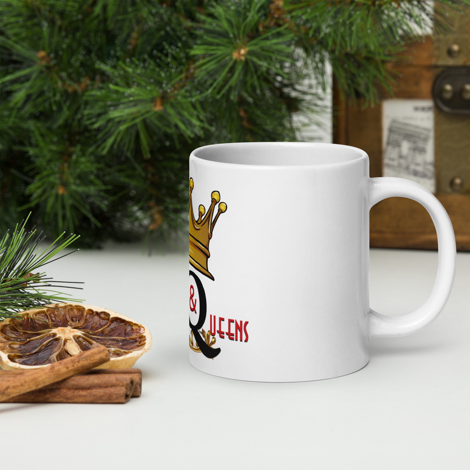 Kings and Queens White glossy mug